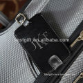 black fake embossed logo pvc sample luggage tag